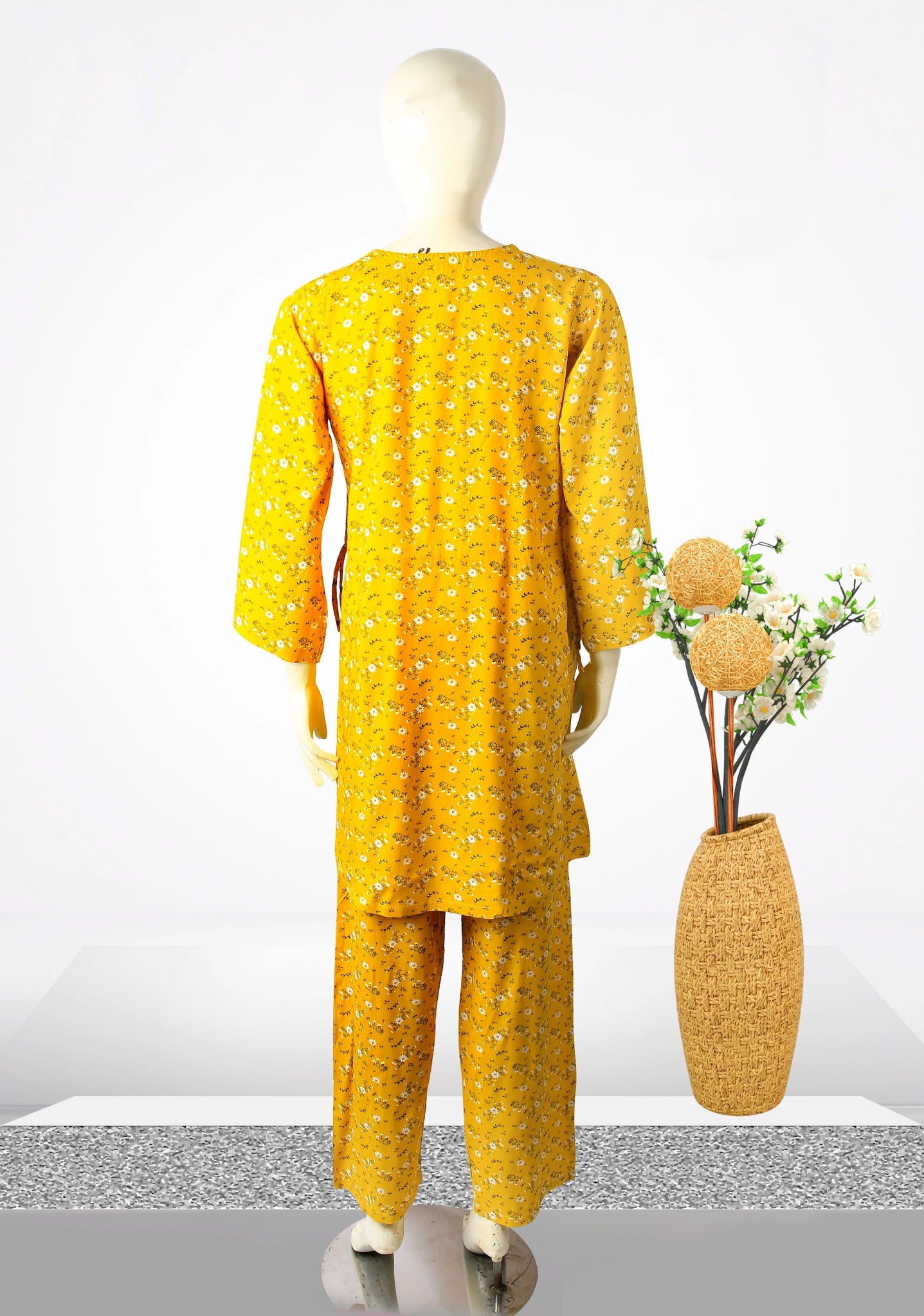 Dark Yellow Co - ord Set 2 PC's - Shamraat - Shamraat