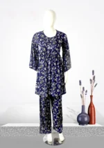 Blue Floral Co-Ord Set – Shamraat